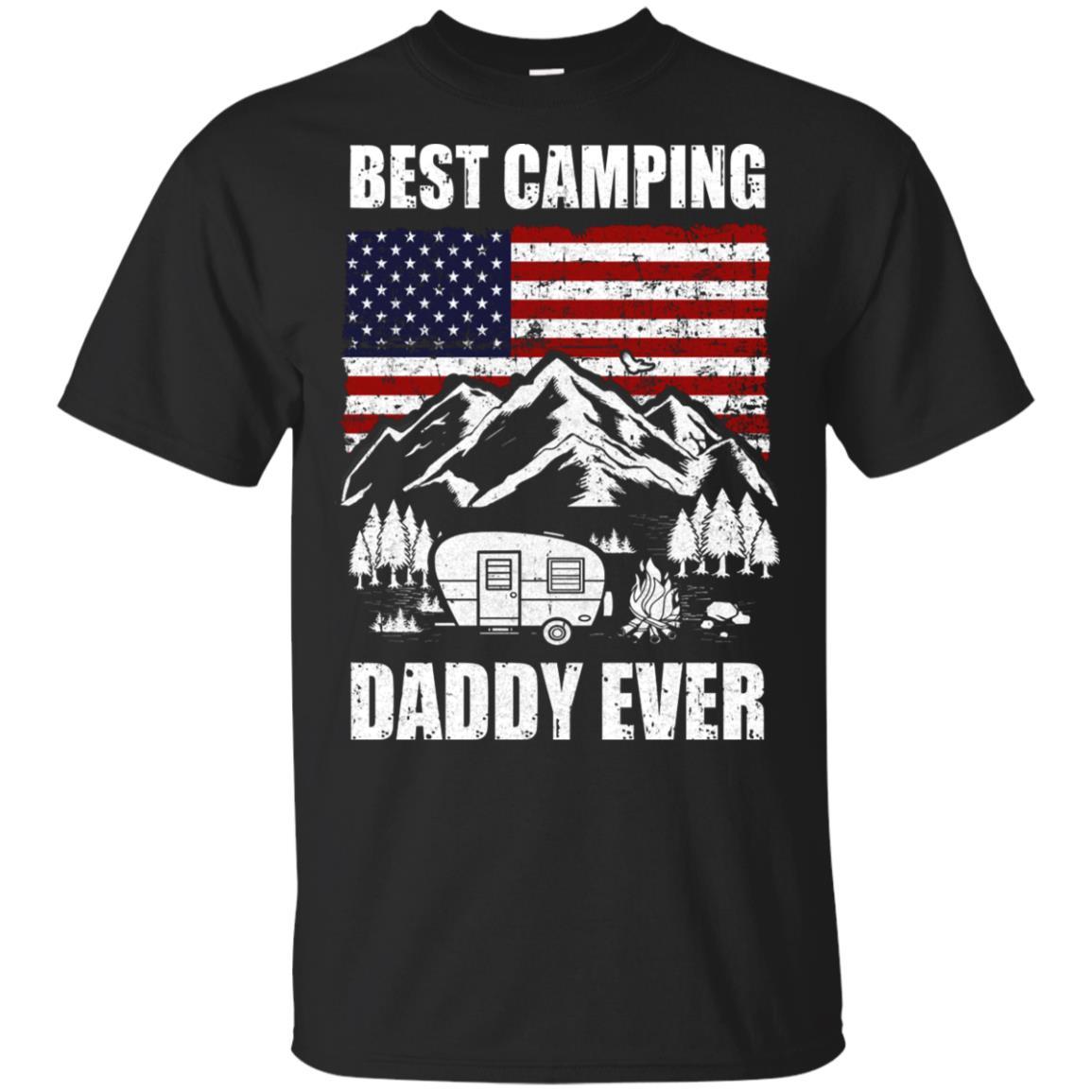 Best Camping Daddy Ever Usa Flag Father's Day Gift-T-Shirt & Hoodie-Classic T-Shirt-Black