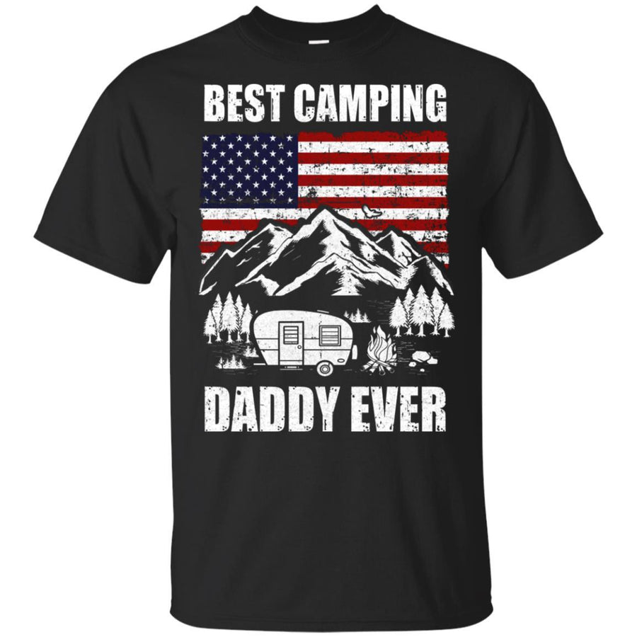 Best Camping Daddy Ever Usa Flag Father's Day Gift-T-Shirt & Hoodie-Classic T-Shirt-Black