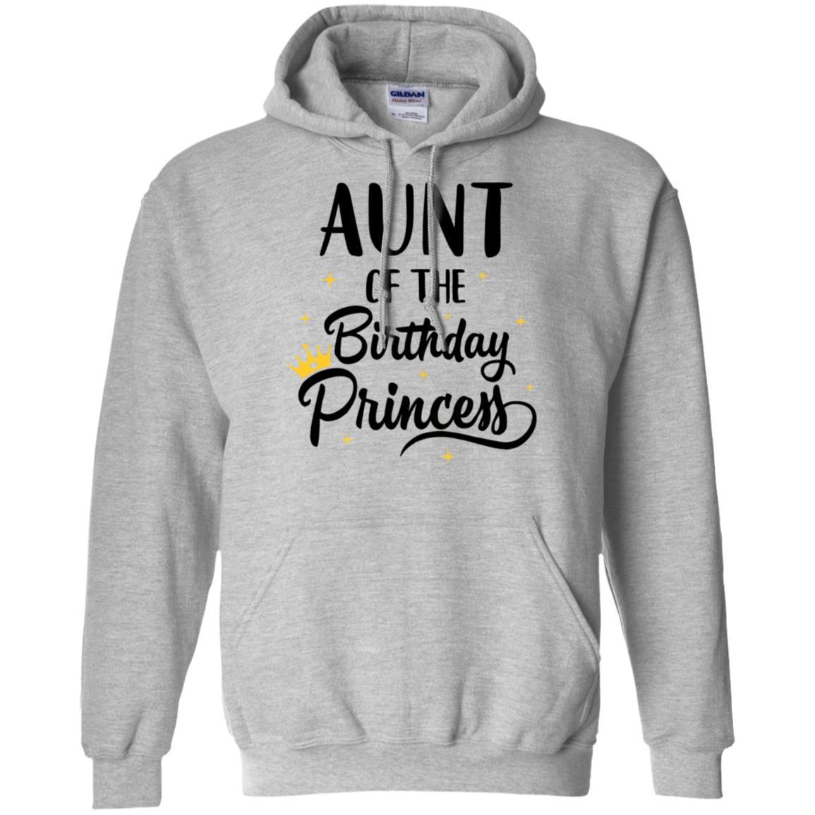 Aunt Of The Birthday Princess Matching Family Party-T-Shirt & Hoodie-Pullover Hoodie-Sport Grey