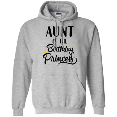 Aunt Of The Birthday Princess Matching Family Party-T-Shirt & Hoodie-Pullover Hoodie-Sport Grey