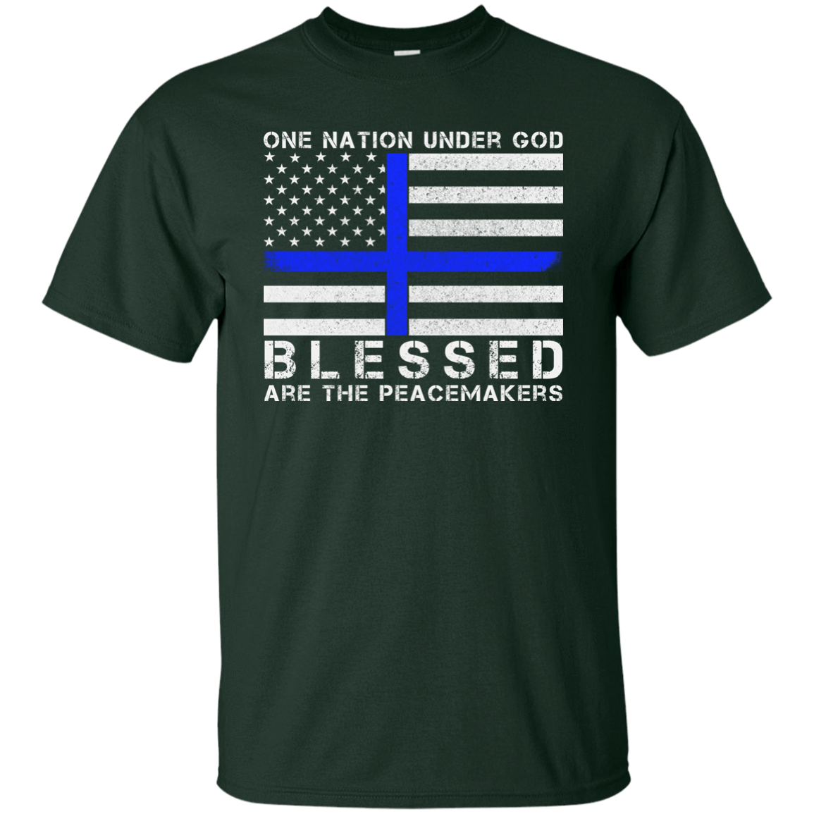 One Nation Under God-T-Shirt & Hoodie-Classic T-Shirt-Forest Green