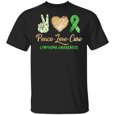 Peace Love Cure Lymphoma Awareness-T-Shirt & Hoodie-Classic T-Shirt-Black