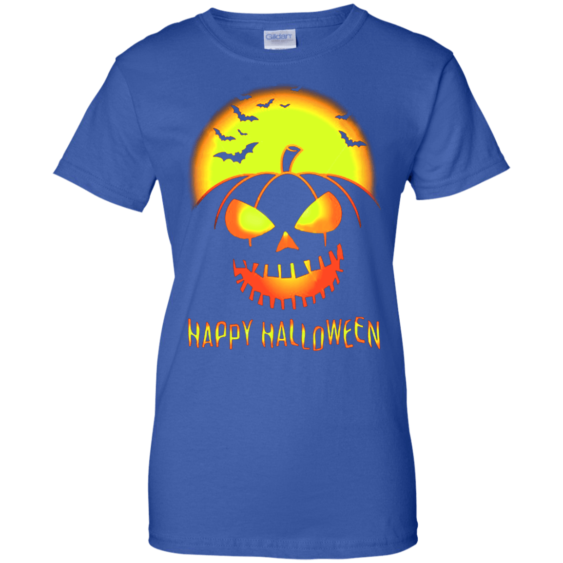 Pumpkin Happy Halloween-T-Shirt & Hoodie-Women's T-Shirt-Royal