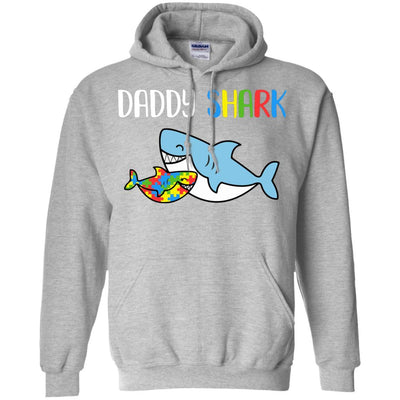 Daddy Shark Support Autism Awareness For Child-T-Shirt & Hoodie-Pullover Hoodie-Sport Grey