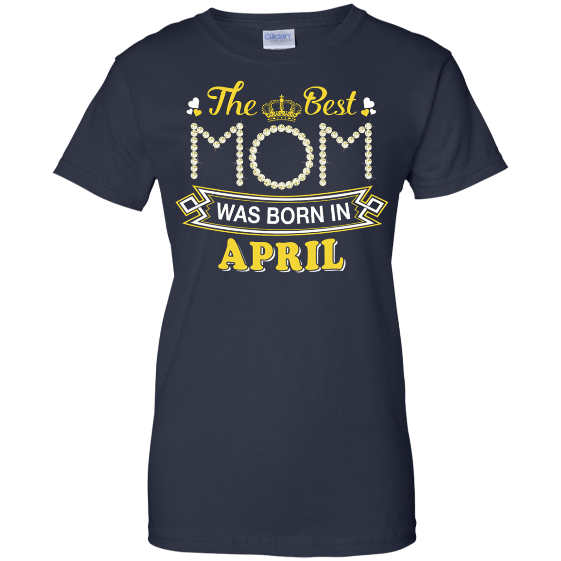 The Best Mom Was Born In April-T-Shirt & Hoodie-Women's T-Shirt-Navy