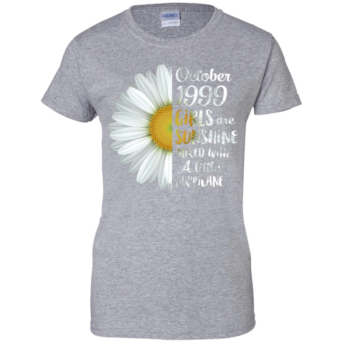 October Girls 1999 22th Birthday Gifts-T-Shirt & Tank Top-Women's T-Shirt-Sport Grey