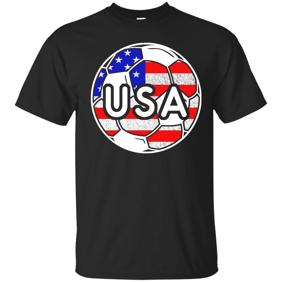 USA Soccer With America Jersey Color National Team-T-Shirt & Hoodie-Classic T-Shirt-Black