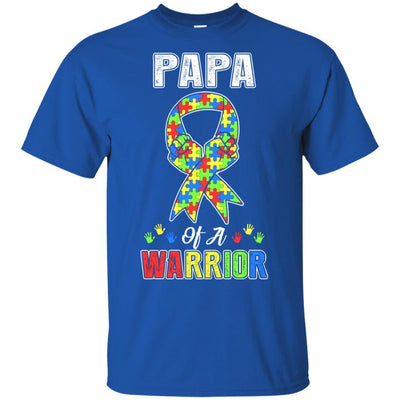 Papa Of A Warrior Support Autism Awareness Gift-T-Shirt & Hoodie-Classic T-Shirt-Royal