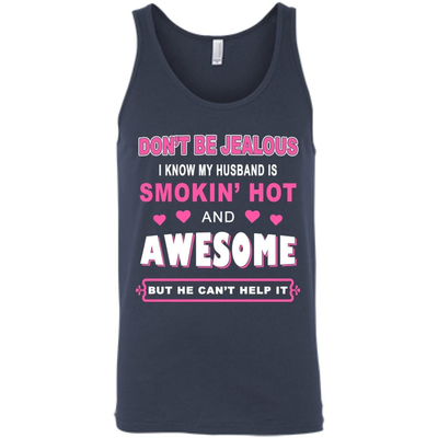Don't Be Jealous - HUSBAND AWESOME-T-Shirt & Hoodie-Unisex Tank-Navy
