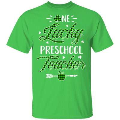 One Lucky Preschool Teacher St Patricks Day Irish Gift-T-Shirt & Hoodie-Classic T-Shirt-Irish Green