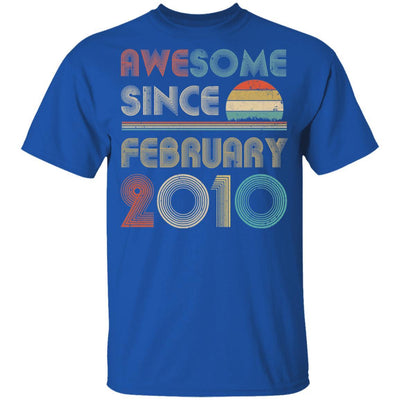 Awesome Since February 2010 Vintage 11th Birthday Gifts Youth-Youth Shirt-Youth T-Shirt-Royal