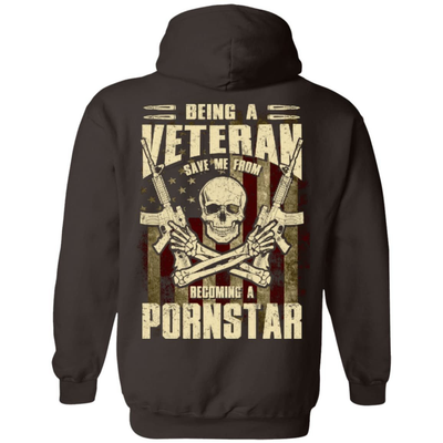 BEING A VETERAN-T-Shirt & Hoodie-Pullover Hoodie-Dark Chocolate