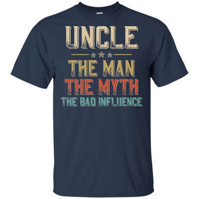 Vintage Uncle The Man The Myth The Bad Influence-T-Shirt & Hoodie-Classic T-Shirt-Navy