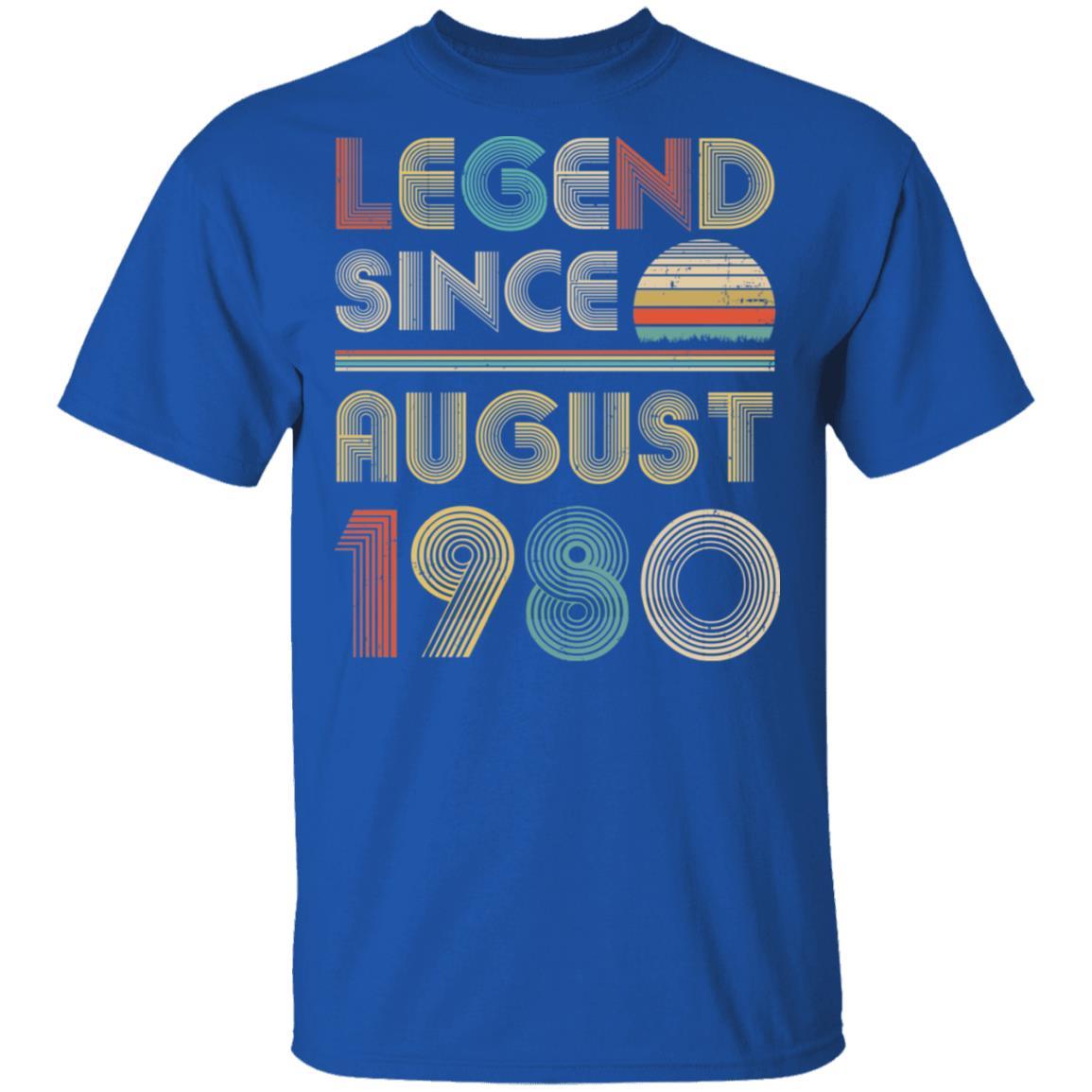 Legend Since August 1980 Vintage 41th Birthday Gifts-T-Shirt & Hoodie-Classic T-Shirt-Royal