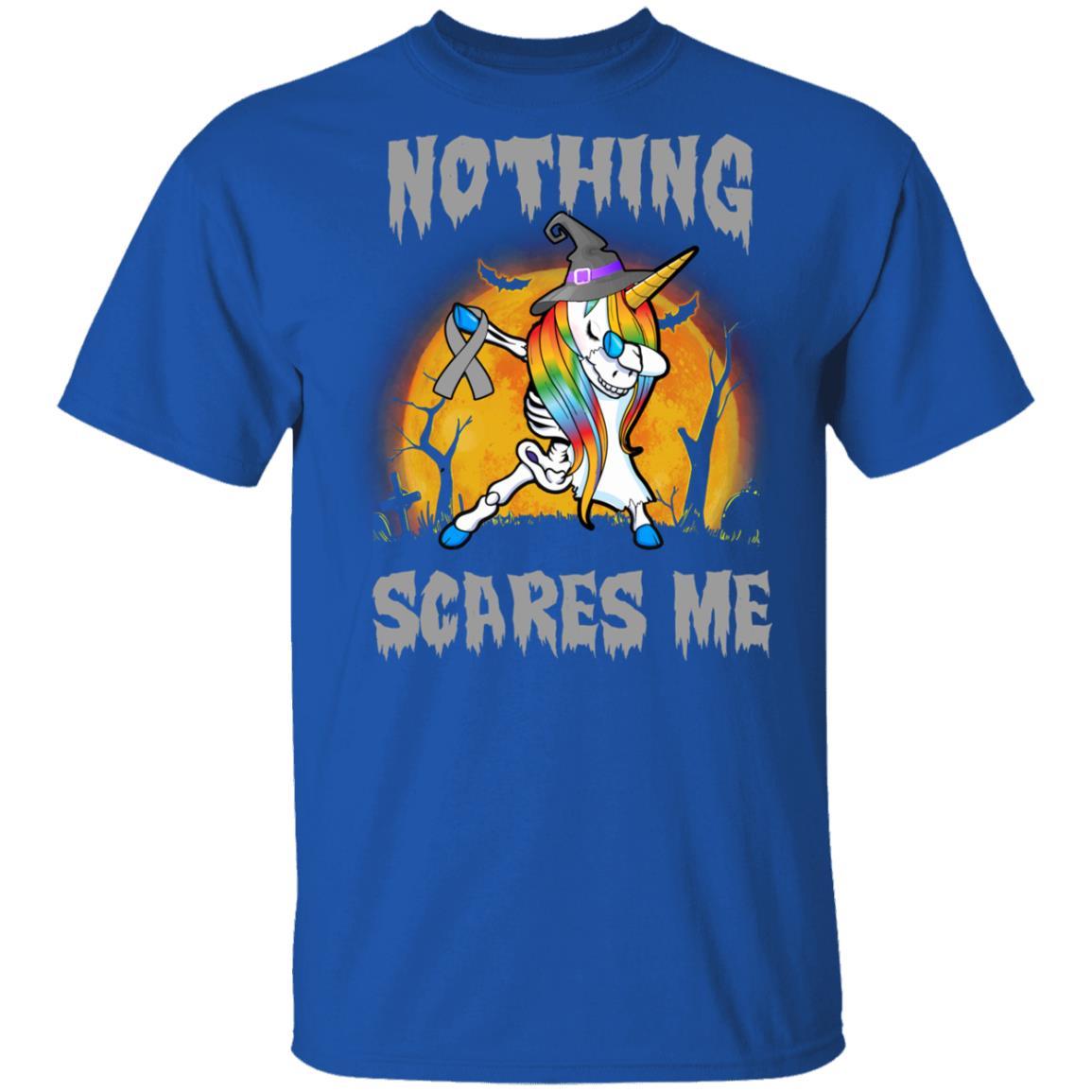 Brain Cancer Dabbing Unicorn Skeleton Halloween Youth-Youth Shirt-Youth T-Shirt-Royal
