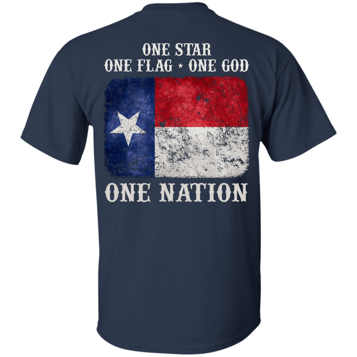 One Star One Flag One God One Nation-T-Shirt & Hoodie-Classic T-Shirt-Navy