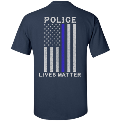 Police Lives Matter Thin Blue Line-T-Shirt & Hoodie-Classic T-Shirt-Navy
