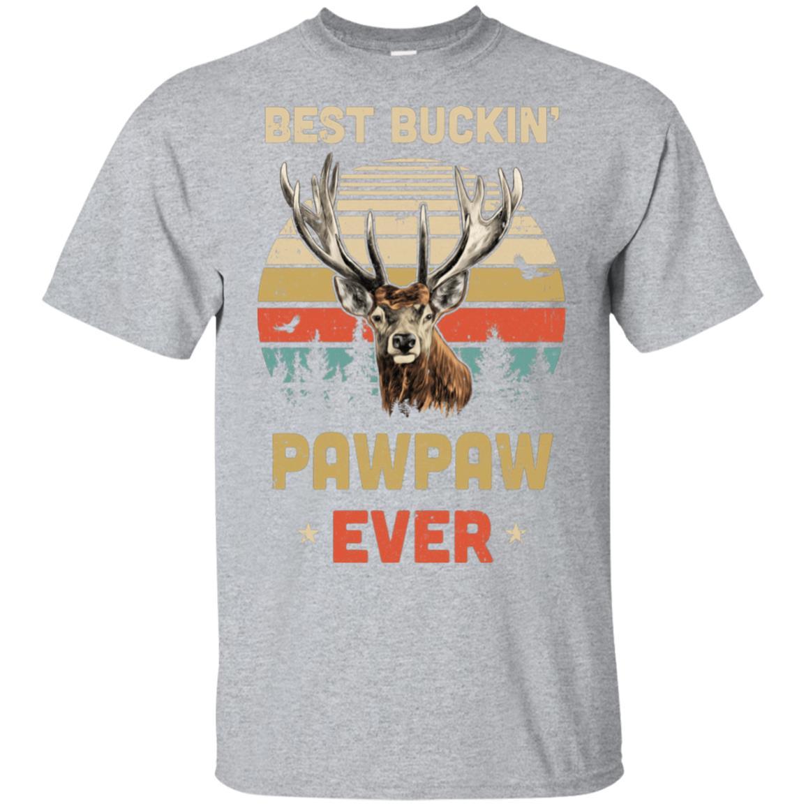 Vintage Best Buckin' PawPaw Ever Gift For Father Day-T-Shirt & Hoodie-Classic T-Shirt-Sport Grey