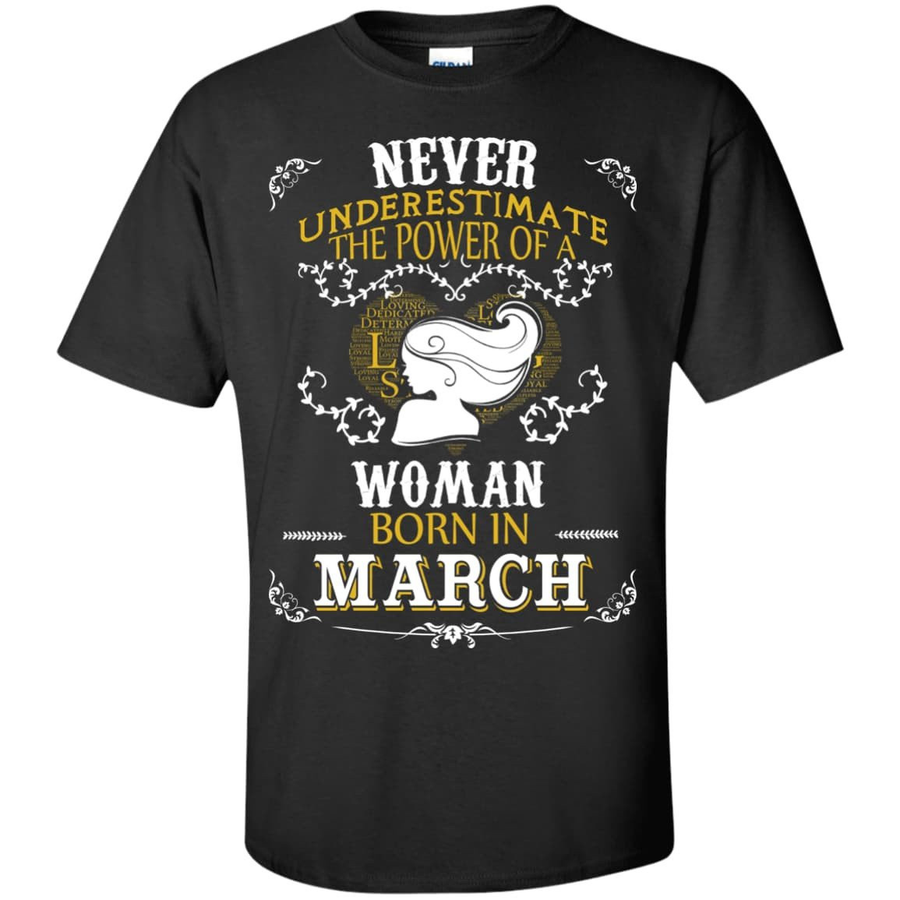 A Woman Born In MARCH-T-Shirt & Hoodie-Classic T-Shirt-Black