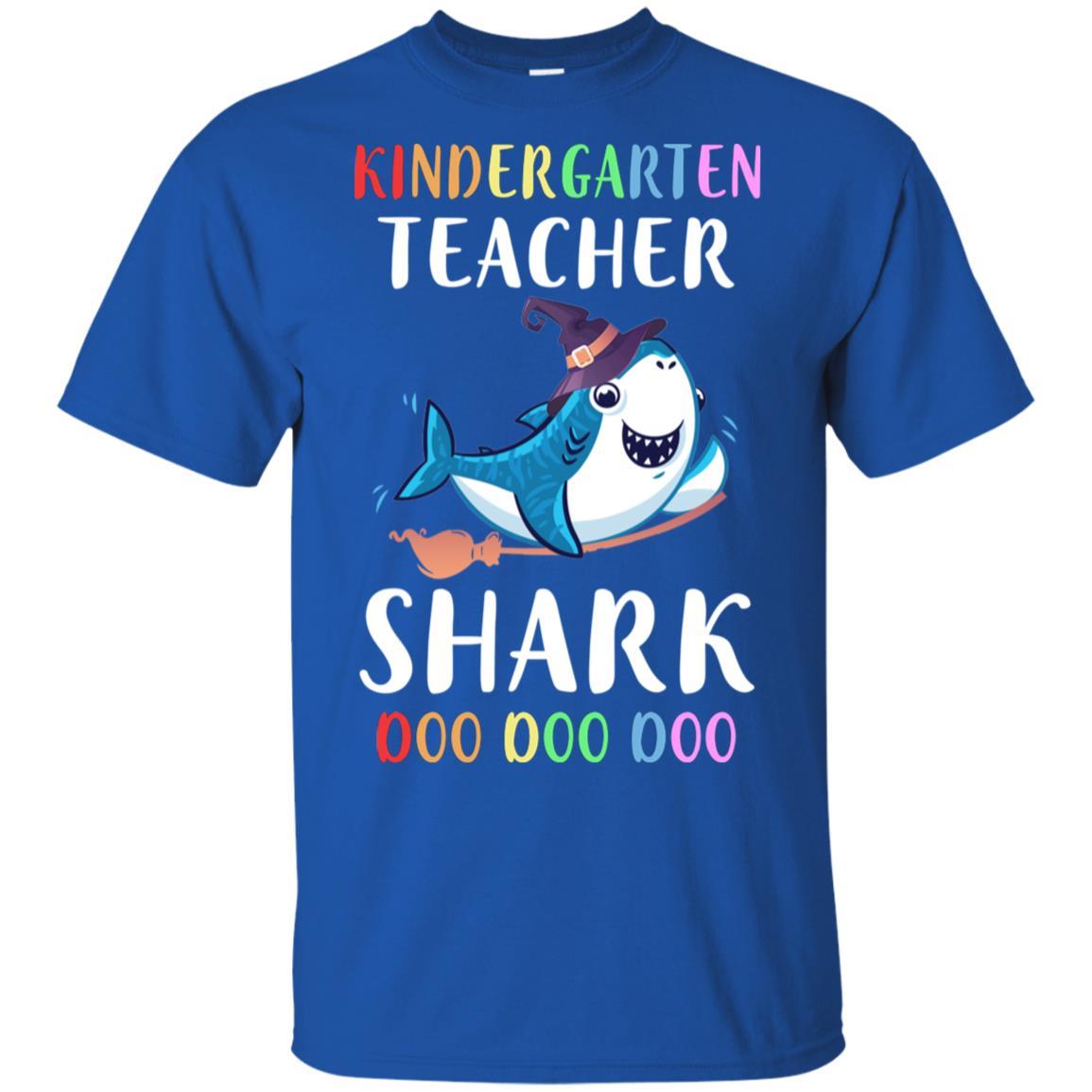 Kindergarten Teacher Shark Doo Doo Doo Halloween-T-Shirt & Hoodie-Classic T-Shirt-Royal