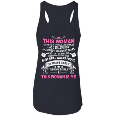 This Woman Is Me-T-Shirt & Hoodie-Women's Flowy Racerback Tank-Midnight