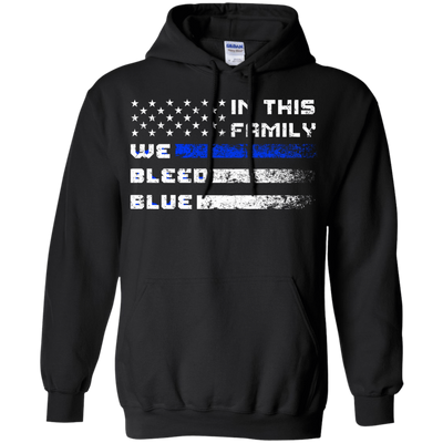 We Bleed Blue-T-Shirt & Hoodie-Pullover Hoodie-Black