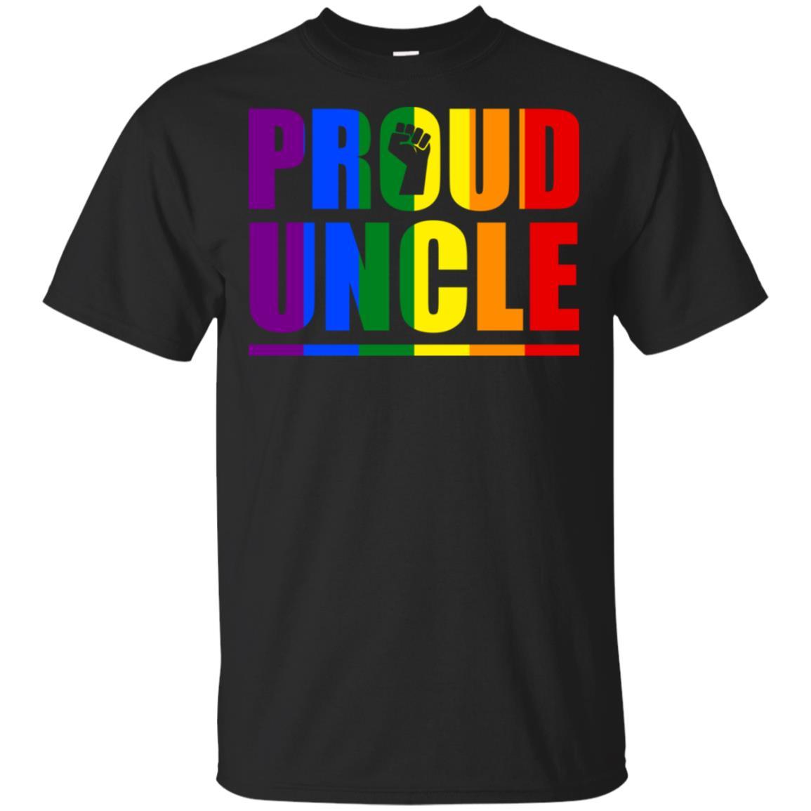 Proud Uncle Gay Pride Month LGBT-T-Shirt & Hoodie-Classic T-Shirt-Black