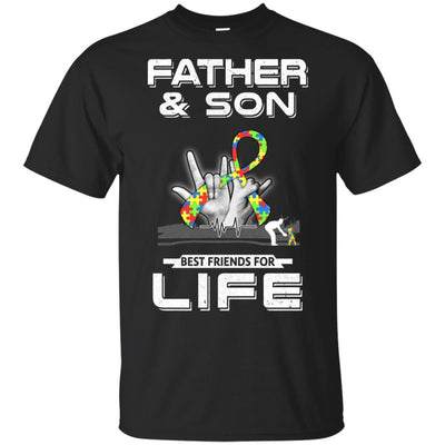 Father And Son Best Friends For Life Autism Awareness-T-Shirt & Hoodie-Classic T-Shirt-Black