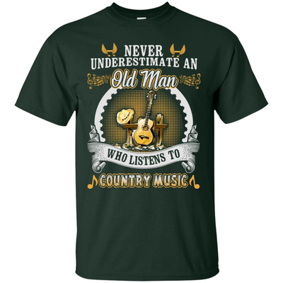 An Old Man Listen To Country Music-T-Shirt & Hoodie-Classic T-Shirt-Forest Green