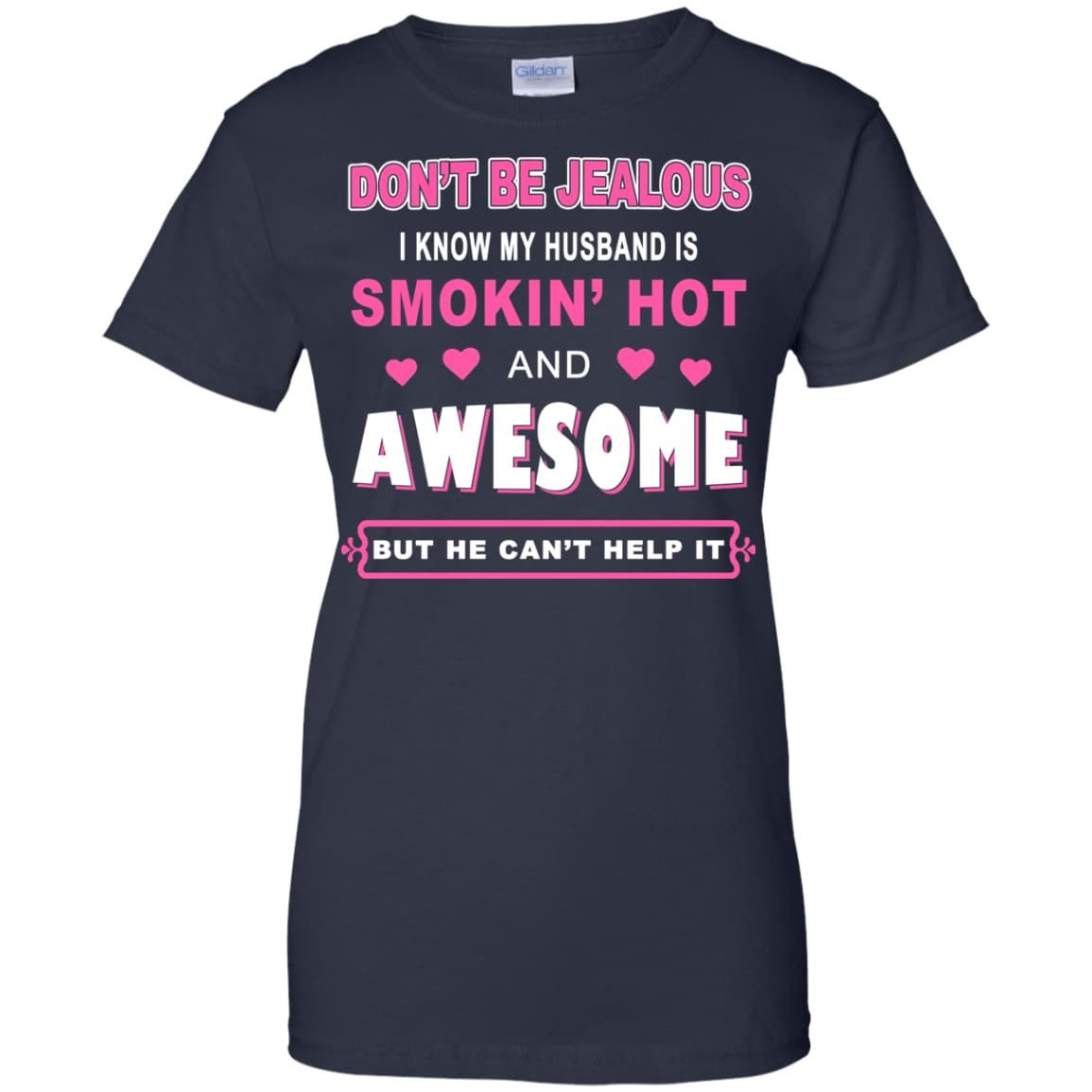 Don't Be Jealous - HUSBAND AWESOME-T-Shirt & Hoodie-Women's T-Shirt-Navy
