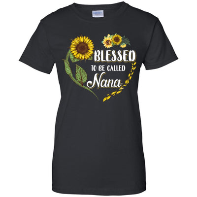 Blessed To Be Called Nana Sunflower Mothers Day Gift-T-Shirt & Tank Top-Women's T-Shirt-Black