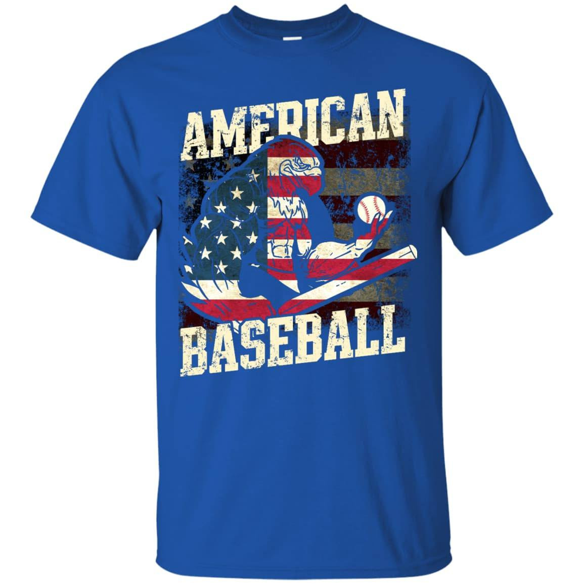 Badass Eagle American Baseball-T-Shirt & Hoodie-Classic T-Shirt-Royal