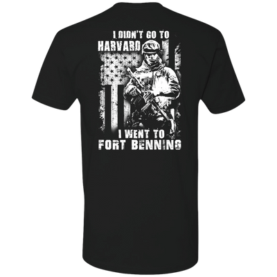 I Didn't Go To Harvard I Went To Fort Benning-T-Shirt & Hoodie-Premium T-Shirt-Black