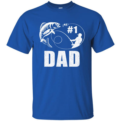 #1 Dad Fishing Fisherman Best Fathers Day Gift-T-Shirt & Hoodie-Classic T-Shirt-Royal