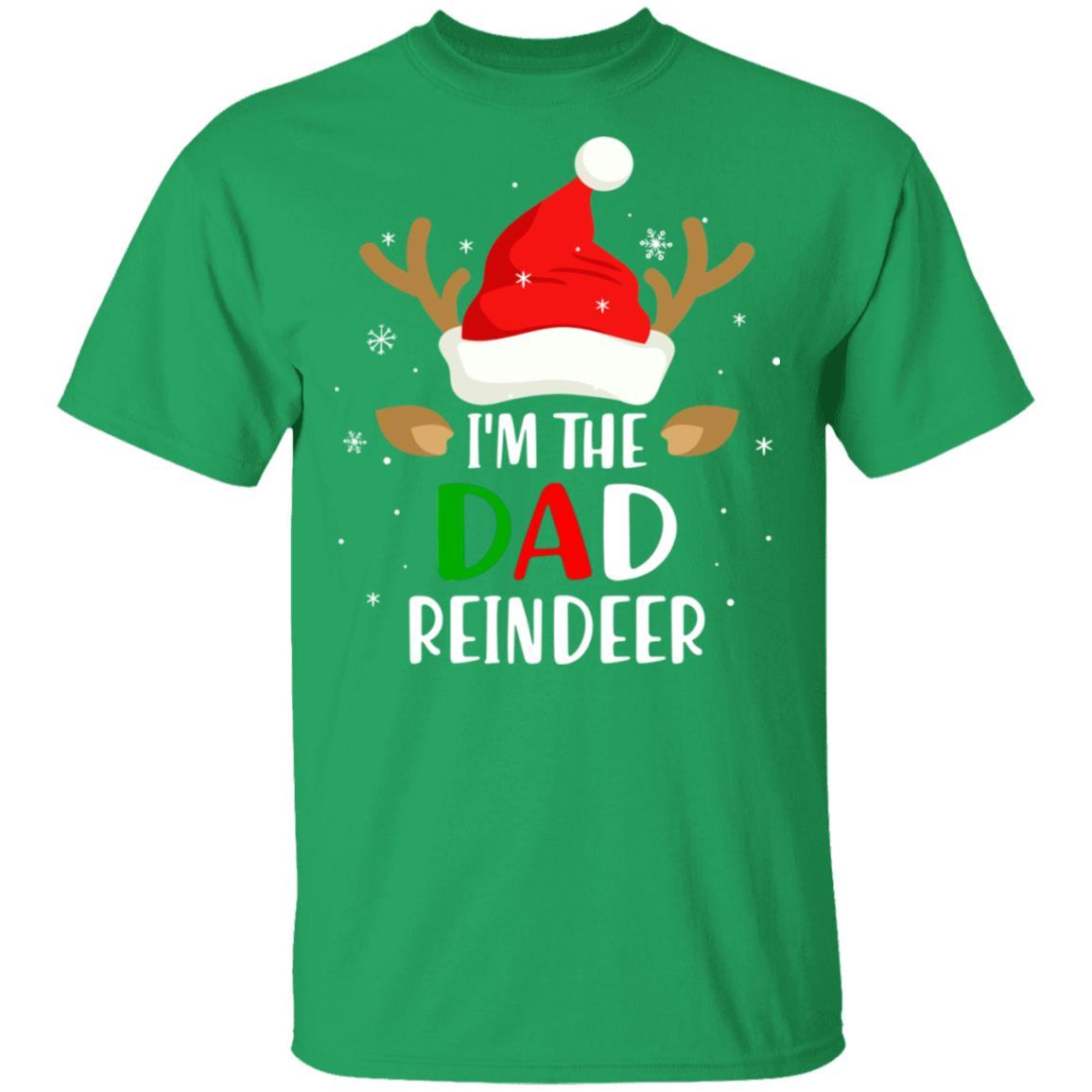 I'm The Dad Reindeer Matching Family Christmas-T-Shirt & Sweatshirt-Classic T-Shirt-Irish Green