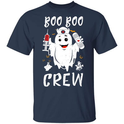 Boo Boo Crew Nurse Ghost Girls Funny Halloween Costume-T-Shirt & Hoodie-Classic T-Shirt-Navy