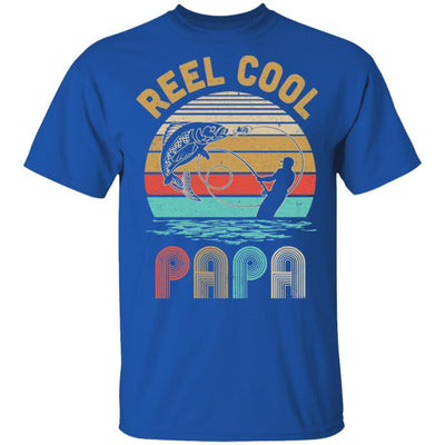 Vintage Reel Cool Papa Fish Fishing Father's Day Gift-T-Shirt & Hoodie-Classic T-Shirt-Royal