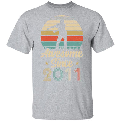 Vintage Flossing Awesome Since 2011 10th Birthday Gift Youth-Youth Shirt-Youth T-Shirt-Sport Grey