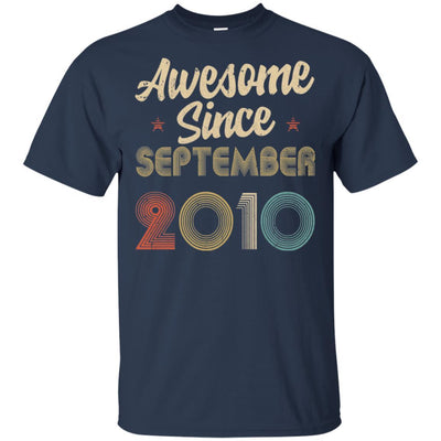 Awesome Since September 2010 Vintage 11th Birthday Gifts-T-Shirt & Hoodie-Classic T-Shirt-Navy