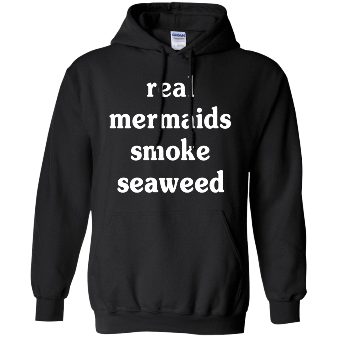 Real Mermaids Smoke Seaweed-T-Shirt & Hoodie-Pullover Hoodie-Black