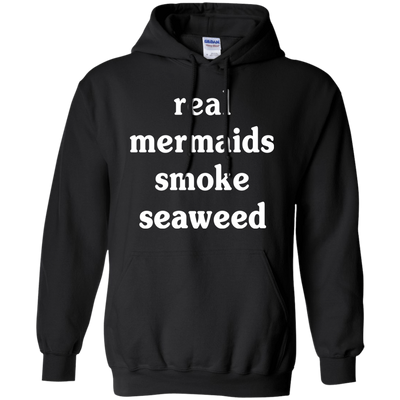 Real Mermaids Smoke Seaweed-T-Shirt & Hoodie-Pullover Hoodie-Black