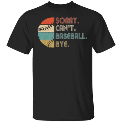 Sorry Can't Baseball Bye Funny Vintage Retro Distressed Gift-T-Shirt & Hoodie-Classic T-Shirt-Black