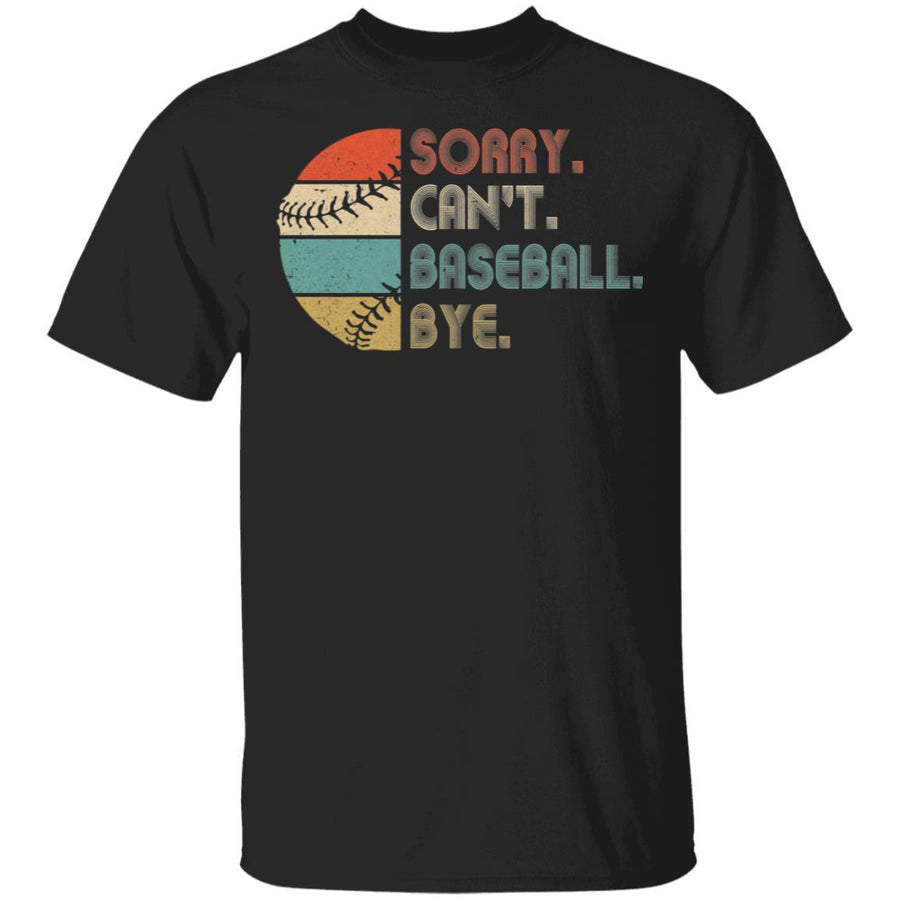 Sorry Can't Baseball Bye Funny Vintage Retro Distressed Gift-T-Shirt & Hoodie-Classic T-Shirt-Black