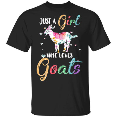 Just A Girl Who Loves Goats Cute Goat Lover-T-Shirt & Hoodie-Classic T-Shirt-Black