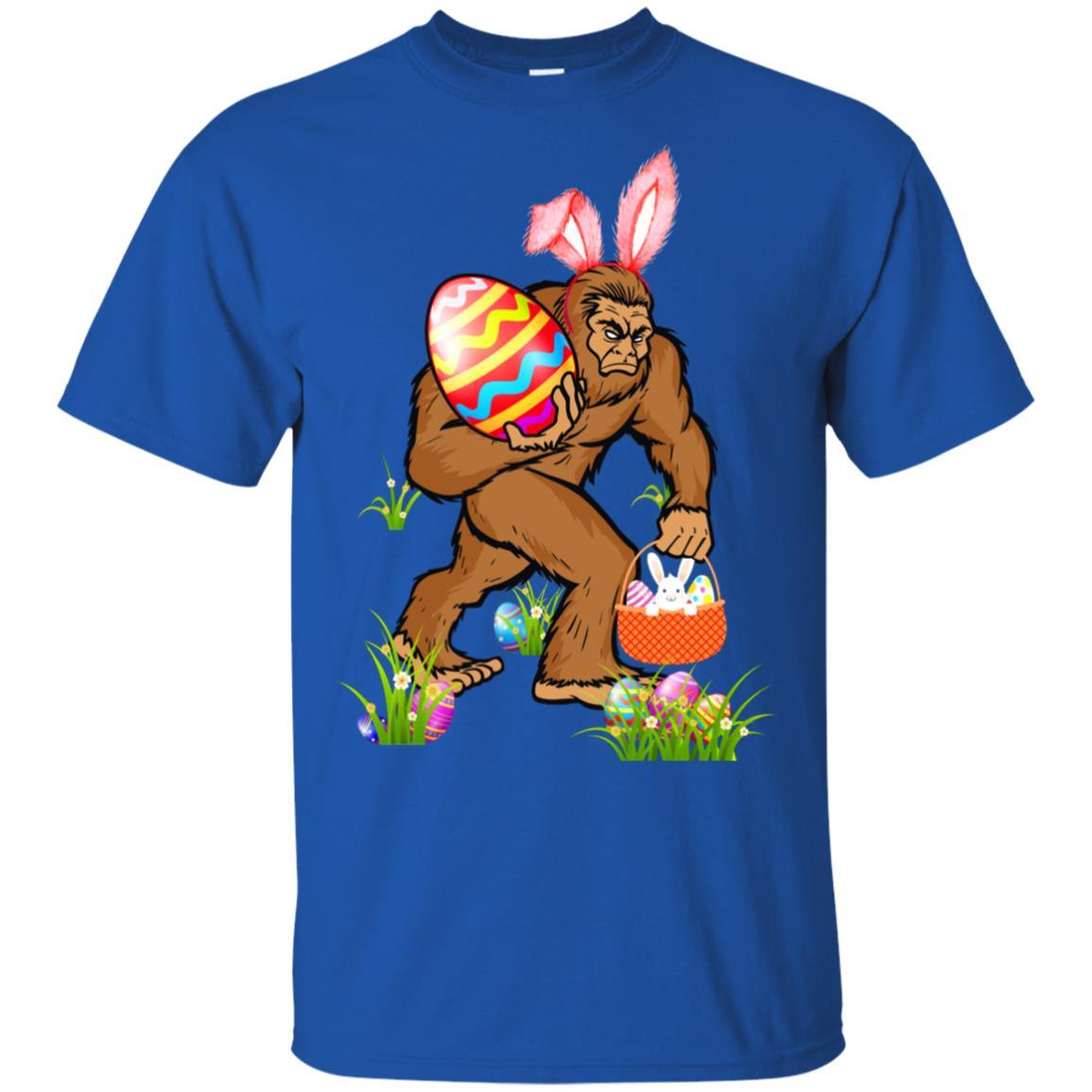 Funny Bigfoot Bunny Hunting Eggs Easter Day-T-Shirt & Hoodie-Classic T-Shirt-Royal