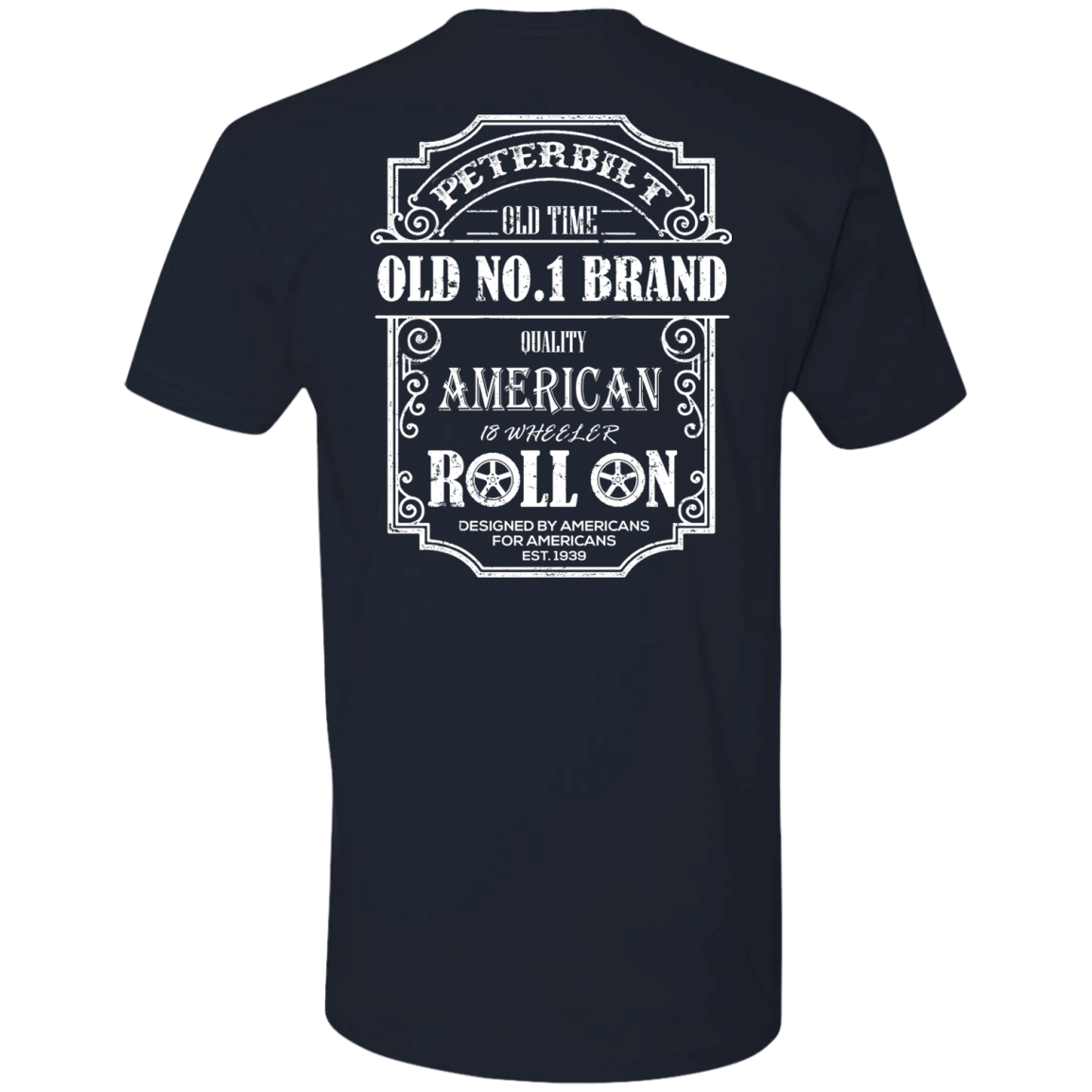 PETERBILT TRUCK BACK PETERBILT OLD NO 1-T-Shirt & Hoodie-Premium T-Shirt-Midnight Navy