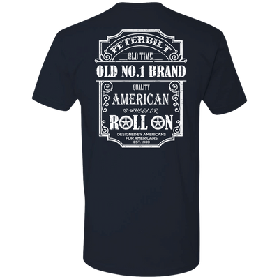 PETERBILT TRUCK BACK PETERBILT OLD NO 1-T-Shirt & Hoodie-Premium T-Shirt-Midnight Navy