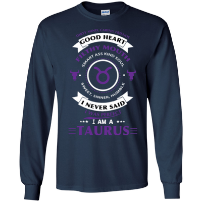 I'm A Taurus-T-Shirt & Hoodie-Long Sleeve T-Shirt-Navy