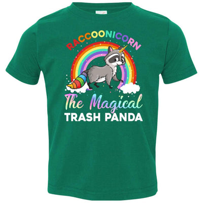 Racoonicorn Raccoon Unicorn Trash Panda For Kid Girls Youth-Youth Shirt-Toddler T-Shirt-Kelly