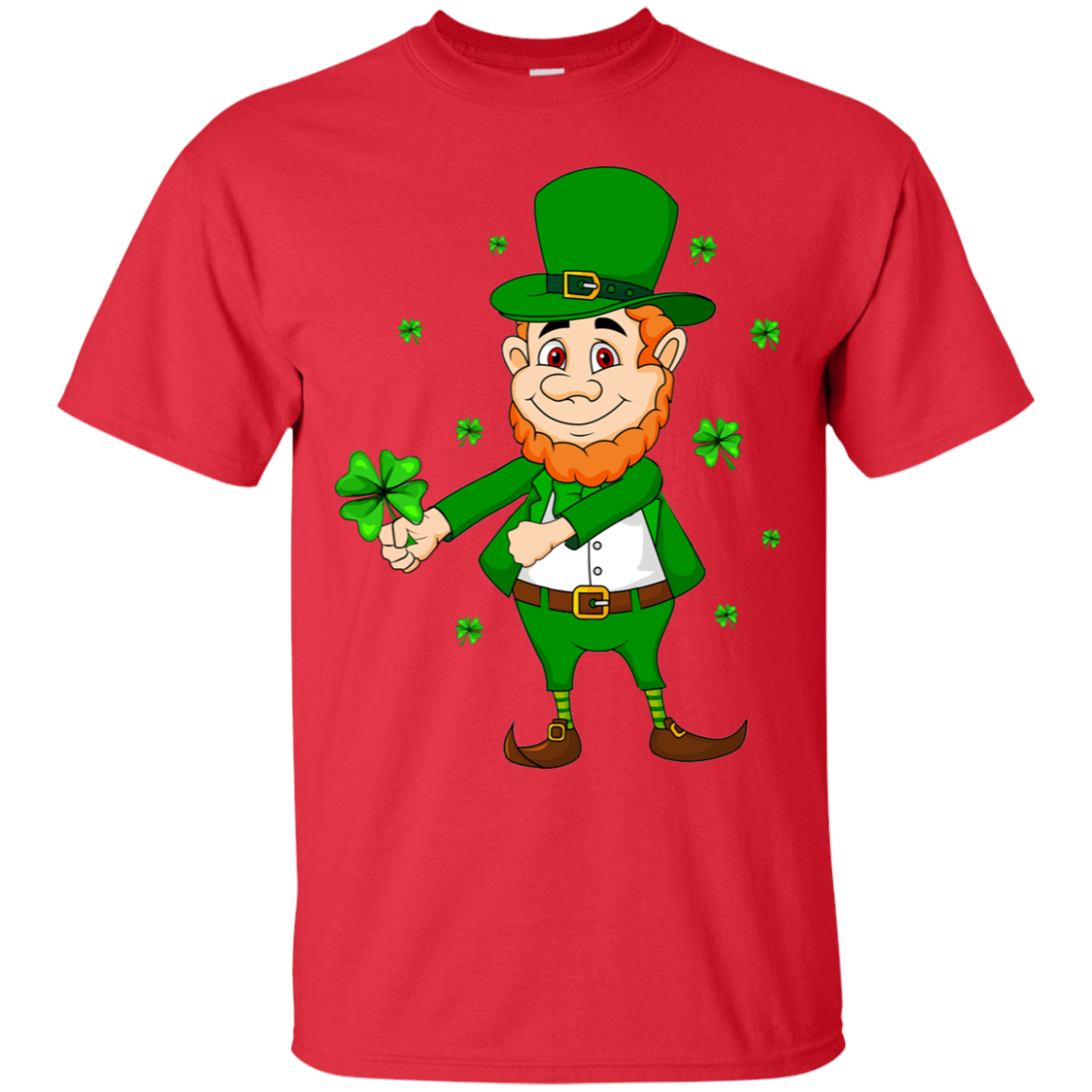Floss Dance Leprechaun St Patricks Day Flossing-T-Shirt & Hoodie-Classic T-Shirt-Red